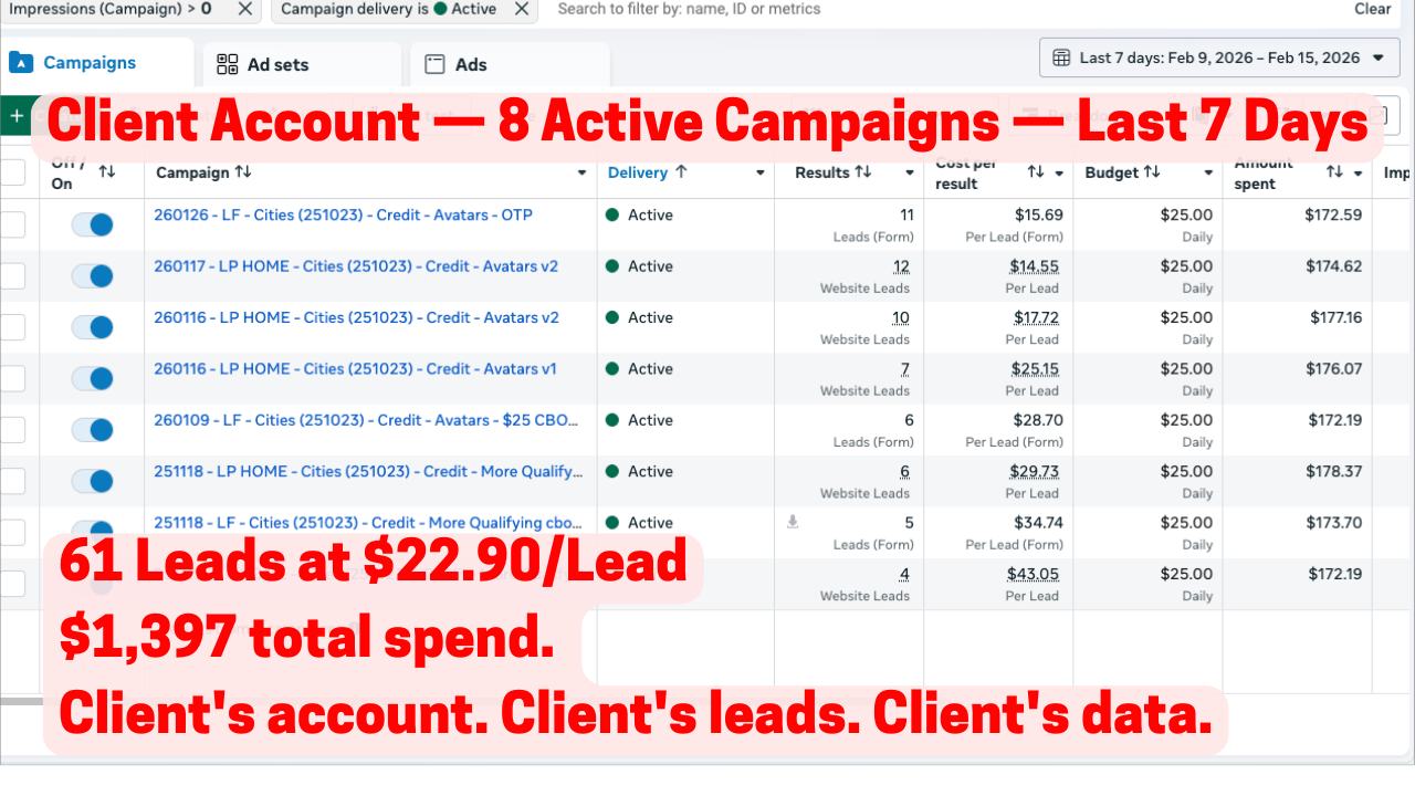 Client account high volume inbound